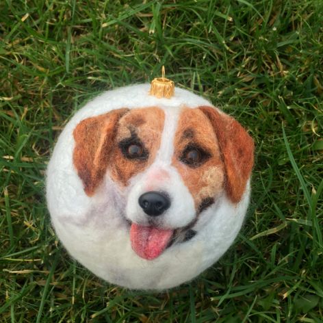 Bombka kolekcjonerska choinkowa  - Jack Russell terrier (10cm) 