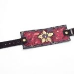 Zamszowa bransoletka Flower - 