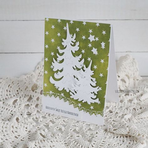 Kartka świąteczna z choinką, 330