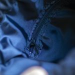Czarna listonoszka handmade z weluru i ekoskóry torebka z kominem - 