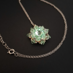 Zielony Naszyjnik "Chrysolite" - naszyjnik pastelowa zieleń