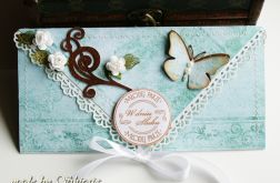 Kopertówka z okazji ślubu- lazur i brąz