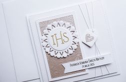 Kartka komunijna z życzeniami personalizowana