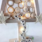 Choinka drewniana 20 LED Biała - 