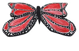 Ręcznie Malowany Motyl ze Sklejki 38x24 cm – Dekoracja na Ścianę