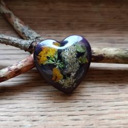 Magnes z żywicy na lodówkę - Lawendowe Serce Natury