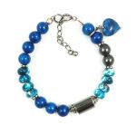 Bransoletka granatowa. - Bransoletka granatowa.