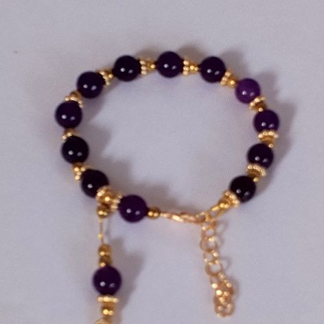 Bransoletka seria "Talizman Ochronny" Ametyst +Hematyt