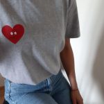 Koszulka ręcznie malowana serduszko - T-shirt unisex