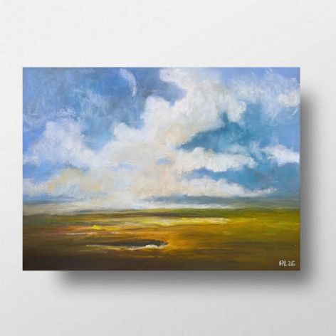 Pejzaż-praca pastelami suchymi  formatu 18/24 cm