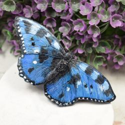 Duża broszka - niebieski motyl