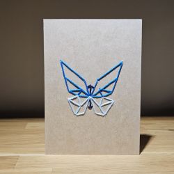 Kartka okolicznościowa - haftowana - motyl