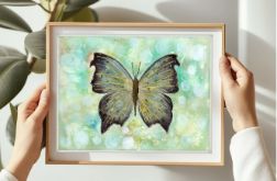 Oryginalna akwarela. Motyl A4