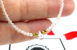 Delikatny Krótki Naszyjnik Choker z Topazów CRYSTAL DEW