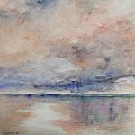 Pejzaż 44-akwarela formatu 20/20 cm  - 