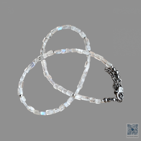 Naszyjnik z kamienia księżycowego premium 