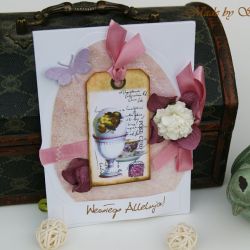 Kartka wielkanocna- w różu rezerwacja