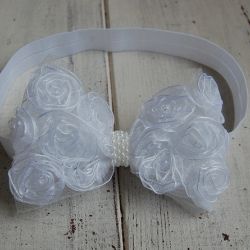 Retro opaska niemowlęca - Retro kokarda