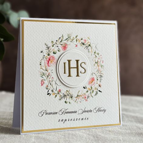 Ręcznie robione zaproszenia komunijne, 48D