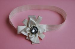 Opaska niemowlęca - "Elegancja w złamanej bieli"