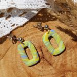 "Vila III" - kolczyki z gliny polimerowej. - prosta forma