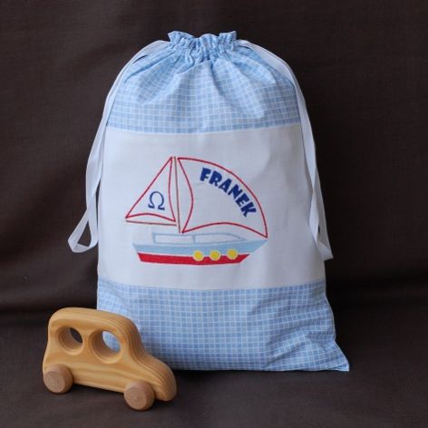 Mały żeglarz - spersonalizowany worek na zabawki 