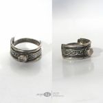 Kwarc z celtycką nutą - pierścionek z różowym kwarcem