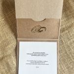 168,ślubny komplet w kolorze eco, kartka w pudełku z torebką - 168,ślubny komplet w kolorze eco, kartka w pudełku z torebką