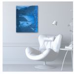 Abstrakcja underwater na plotnie 75x55x1 cm - 