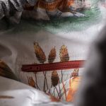 Szara duża torba z kominem plecionka - 