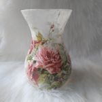 lampion-wazon szklany w róże dla nauczyciela - 