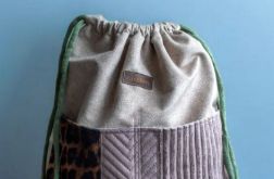 Workoplecak z kieszeniami patchwork I