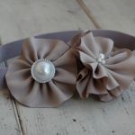 Opaska niemowlęca - retro w szarościach - 