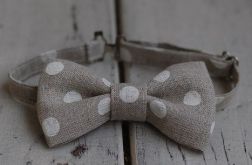 Mucha chłopięca - Lniana w kropy