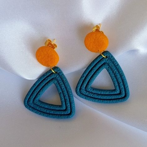 "Nira II" - kolczyki z gliny polimerowej.