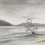 Pejzaż-praca formatu 15/25 cm.  - 