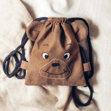 Plecak worek dla dziecka z haftem miś