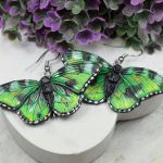 Kolczyki motyle - zielone - kolczyki motyle