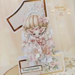 Kartka cyferka roczek "Rose Giraffe 1" GOTOWA - 