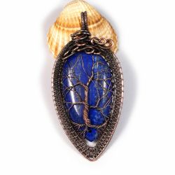 Lapis lazuli, amulet drzewko szczęścia 