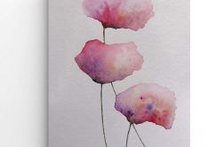 Kwiaty-akwarela formatu 32x24 cm .