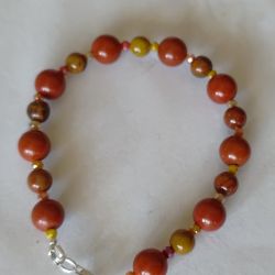 Bransoletka z Jaspisu i Agatu