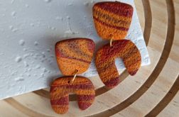 "Ofra" - kolczyki z gliny polimerowej.