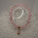 Bransoletka z różowym kwarcem 02 - 