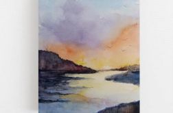 Pejzaż-akwarela A4.