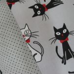 Poszewka *koty* kropeczki grafitowe - Szczegóły poszewki