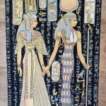 Papirus, Egipcjanki, 30x40cm, Oryginalny 100%, Egipt, Obraz, papier papirusowy 05 - 