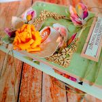 Kartka okolicznościowa - Pomarańczowa róża - 