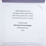 Kartka na Chrzest personalizowana z aniołkiem  - Kartka na chrzest w ozdobnym pudełku