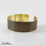 Płótno - mosiężna bransoletka (2205-11) - minimalistyczna bransoleta